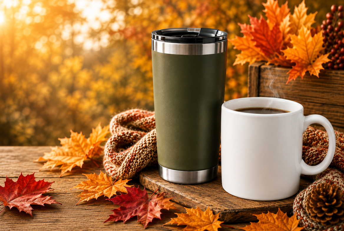 Cosy Up with Custom Drinkware for Pumpkin Spice Season