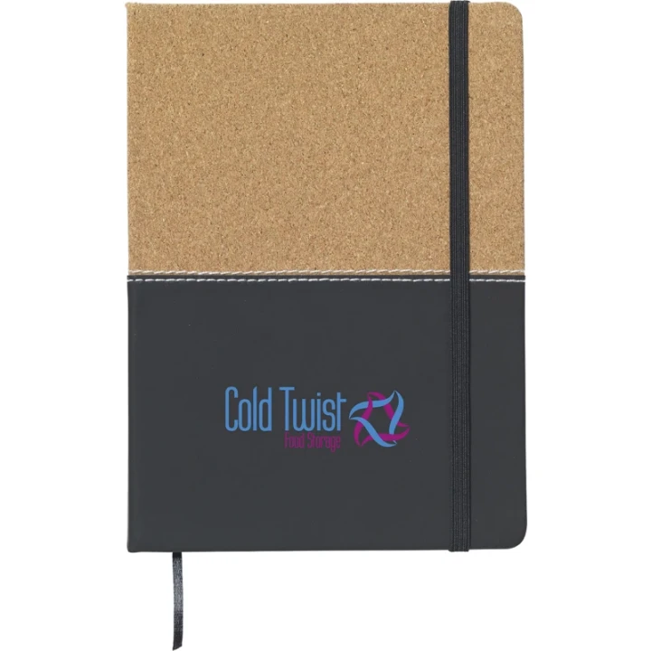 Cork and imitation leather notebook