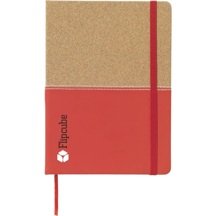 Cork and imitation leather notebook