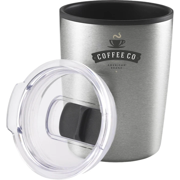 Recycled double walled steel mug 170ml