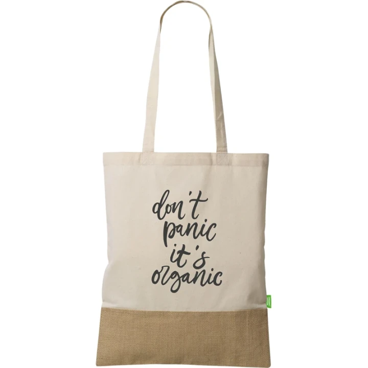 Organic cotton and jute bag 160gsm/4.72oz