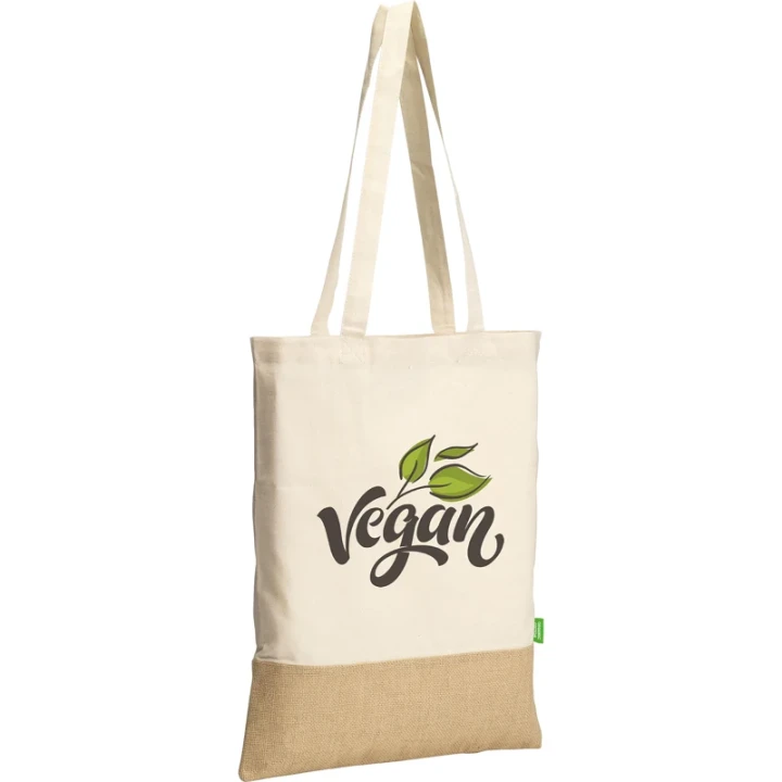 Organic cotton and jute bag 160gsm/4.72oz