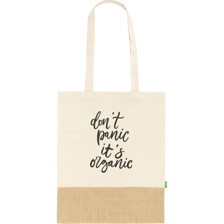 Organic cotton and jute bag 160gsm/4.72oz