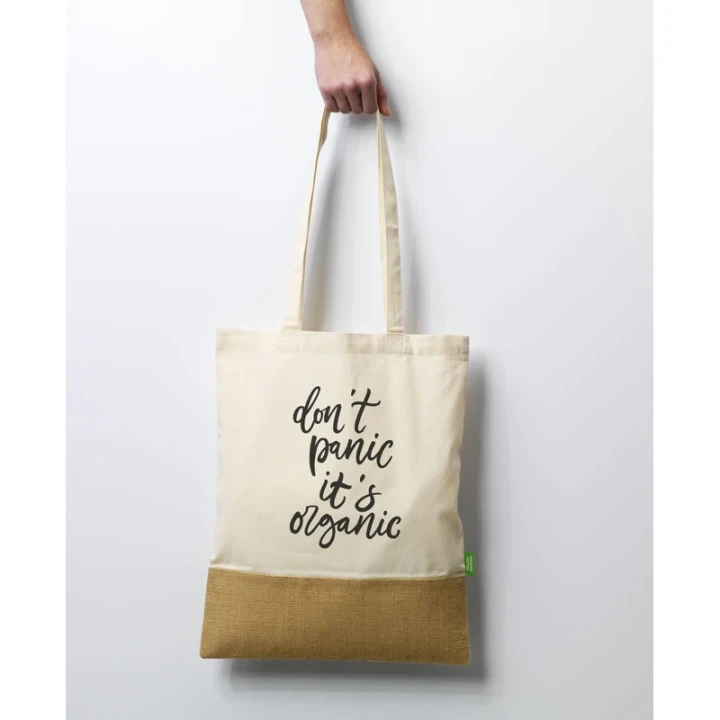 Organic cotton and jute bag 160gsm/4.72oz