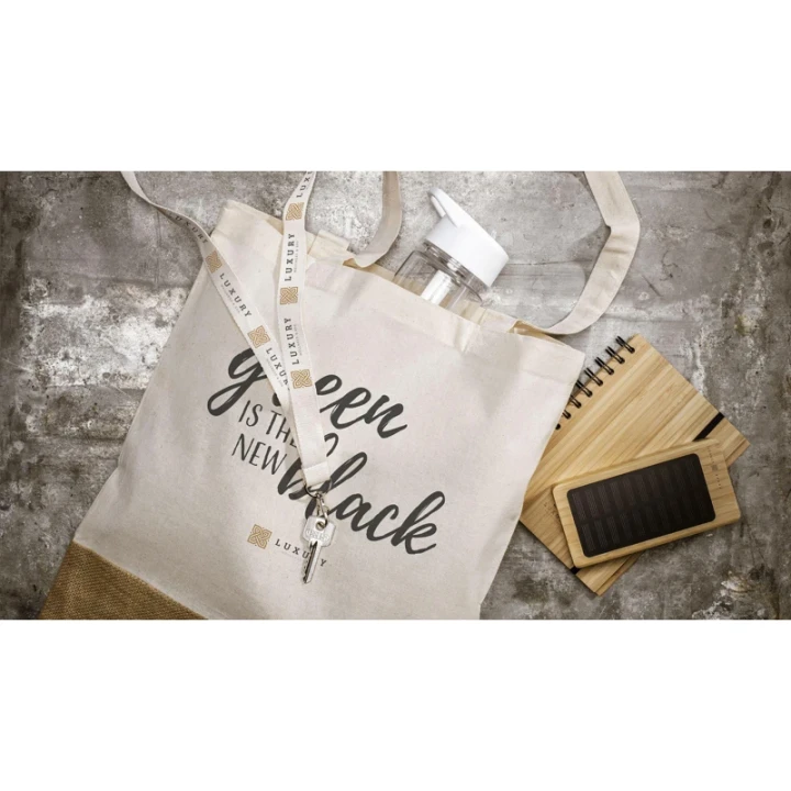 Organic cotton and jute bag 160gsm/4.72oz
