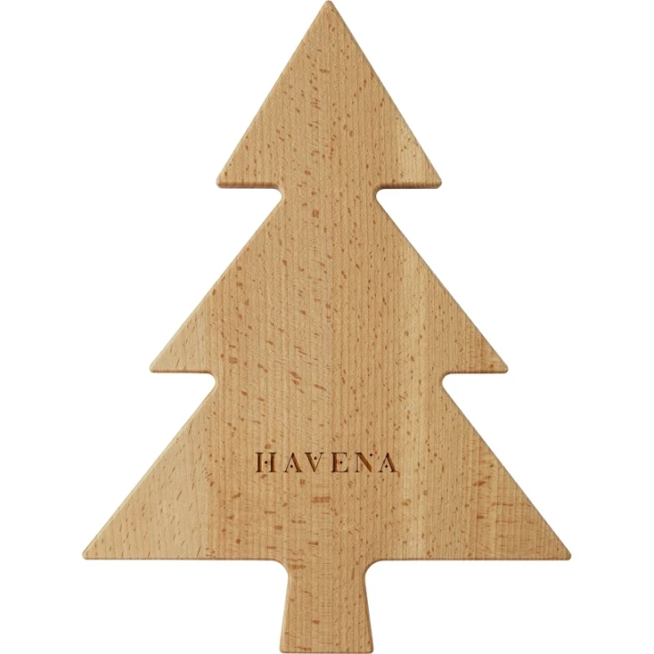 Bowls and Dishes - Pure wood - Christmas tree serving board