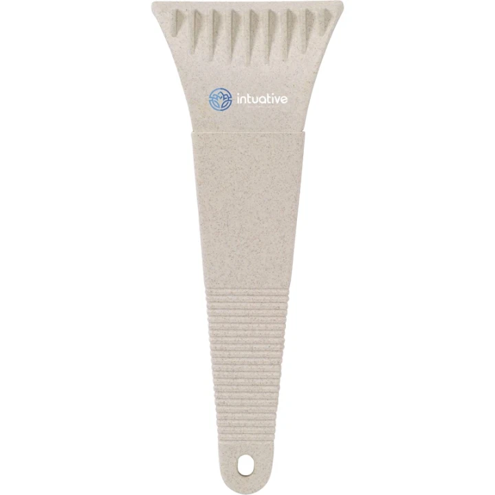 Wheat straw ice scraper