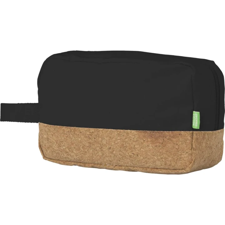 Organic canvas and cork toiletry bag