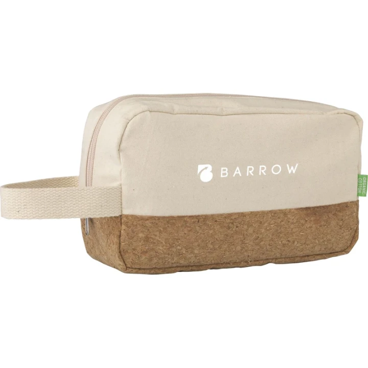 Organic canvas and cork toiletry bag