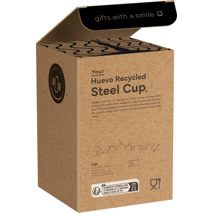 Recycled steel double walled Mug 350ml