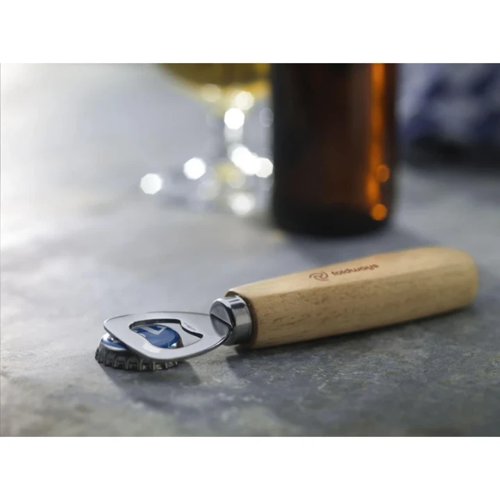 Beechwood bottle opener
