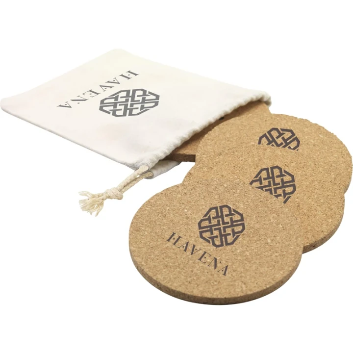Cork coaster set