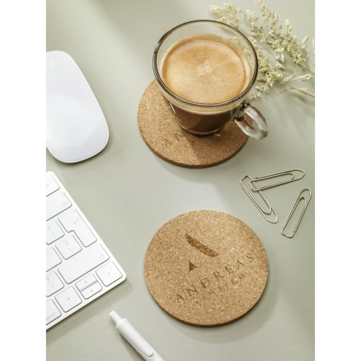 Cork coaster set