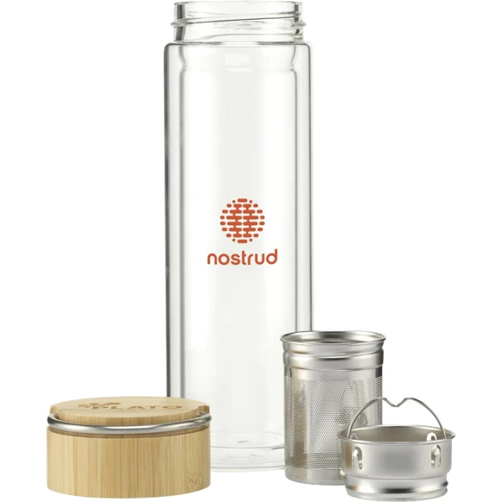 Glass bottle with tea strainer 300ml