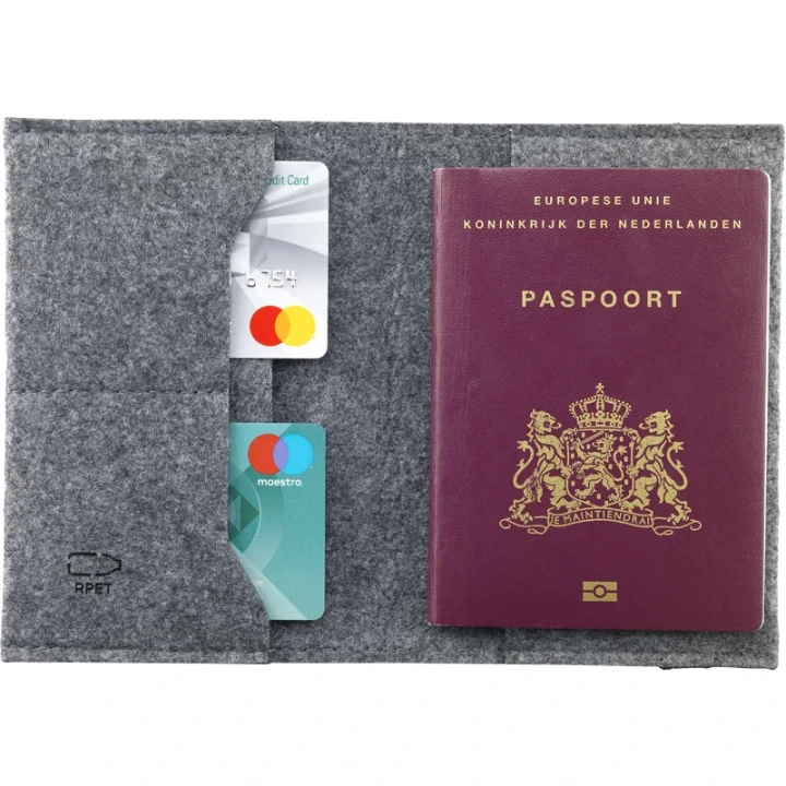 RPET felt passport holder