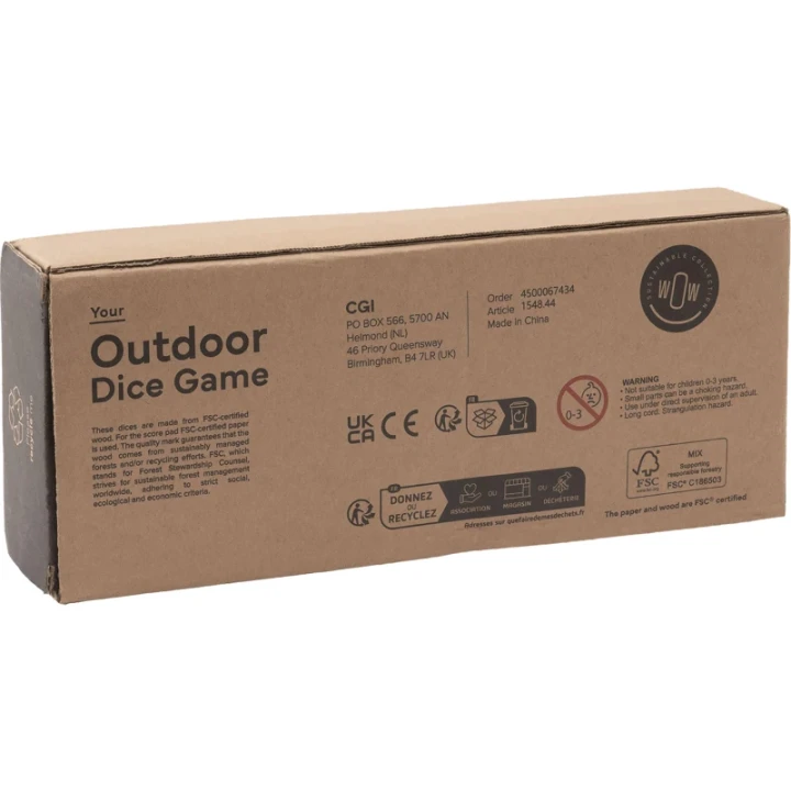 Outdoor dice game