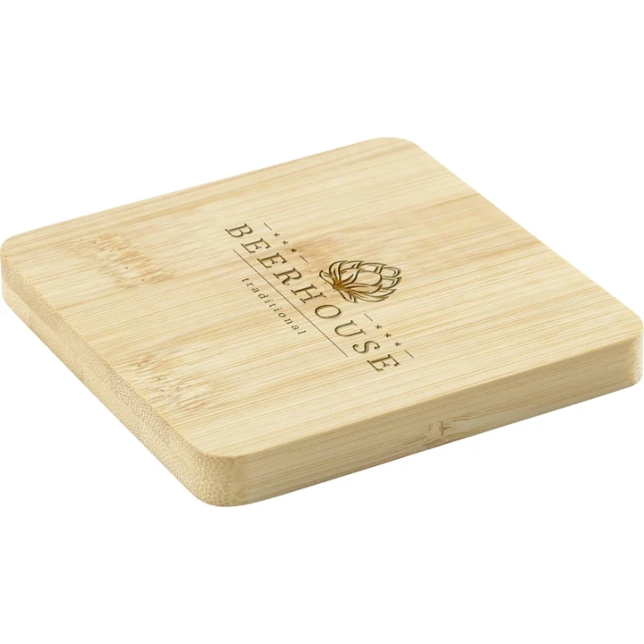 Bamboo coaster & bottle opener