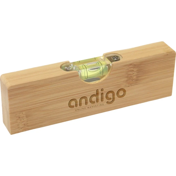 Bamboo bottle opener & spirit level