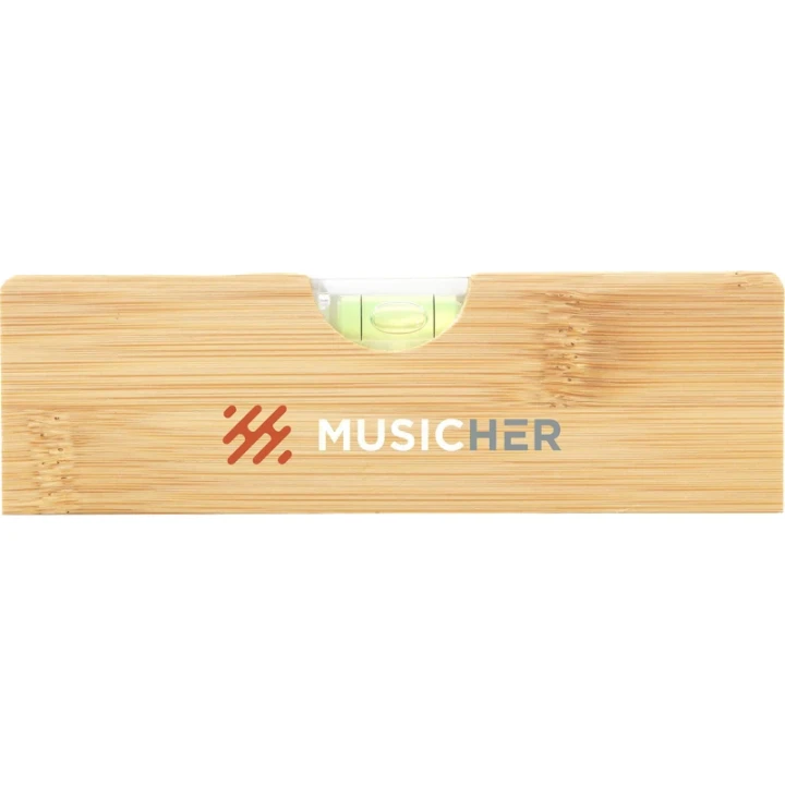 Bamboo bottle opener & spirit level