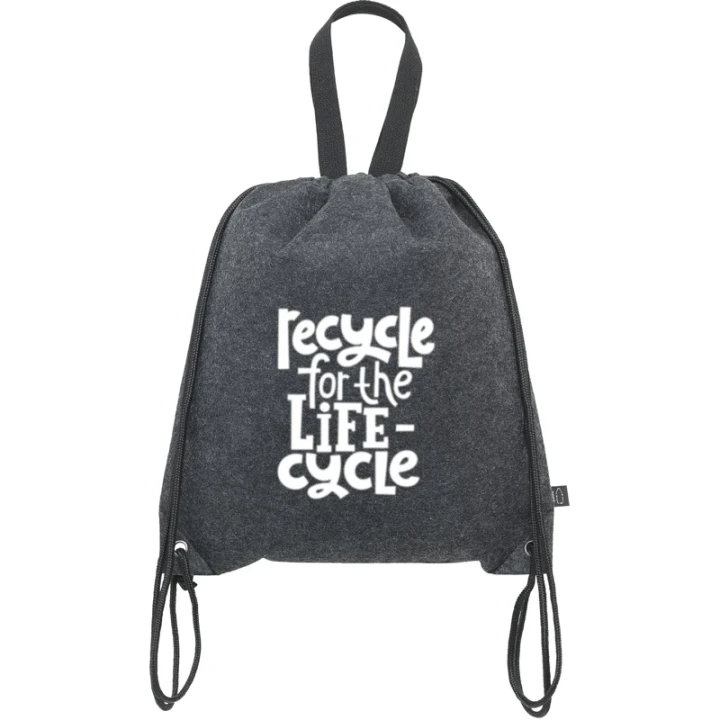 RPET felt drawstring bag