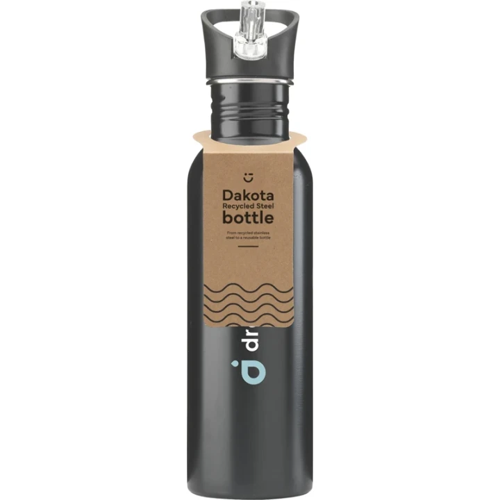 Recycled steel single walled bottle 750ml