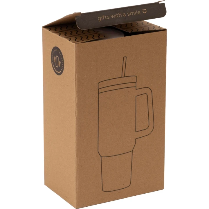 Recycled double walled steel bottle 900ml