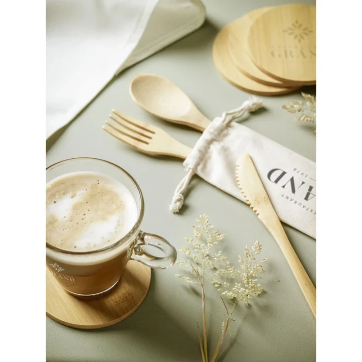 Bamboo coaster set