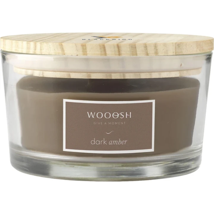 Wooosh Flame Scented Candle Dark Amber