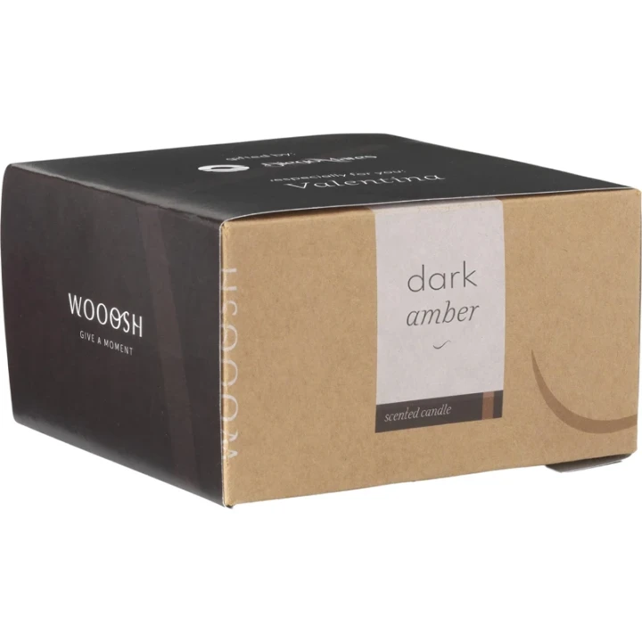 Wooosh Flame Scented Candle Dark Amber