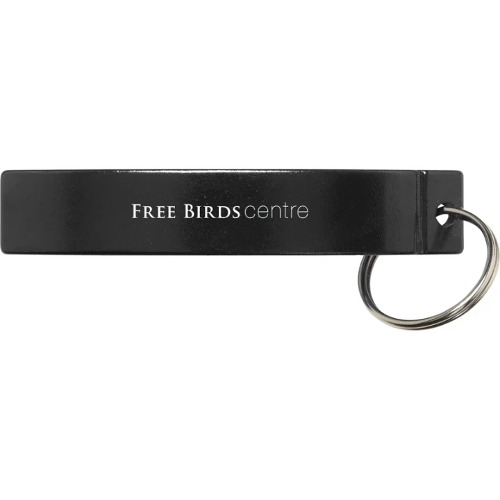 Aluminium bottle opener keyring