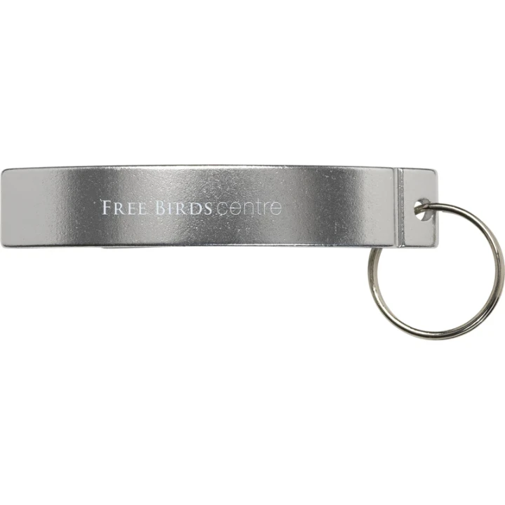 Aluminium bottle opener keyring