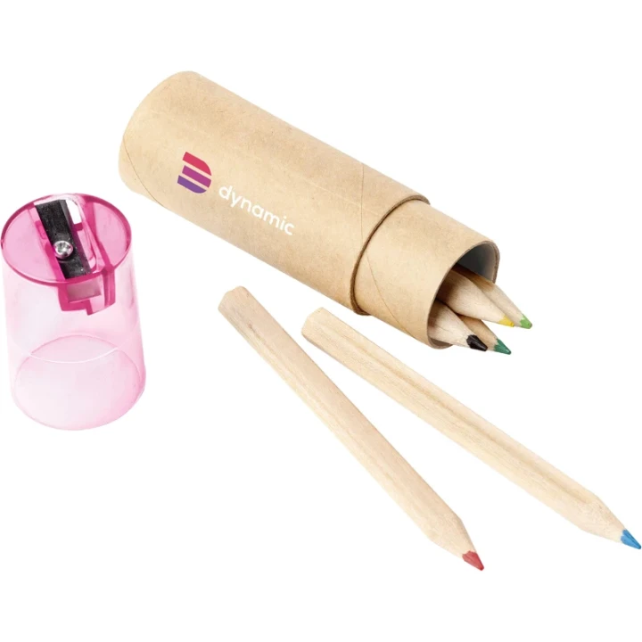 Colour pencil set and sharpener