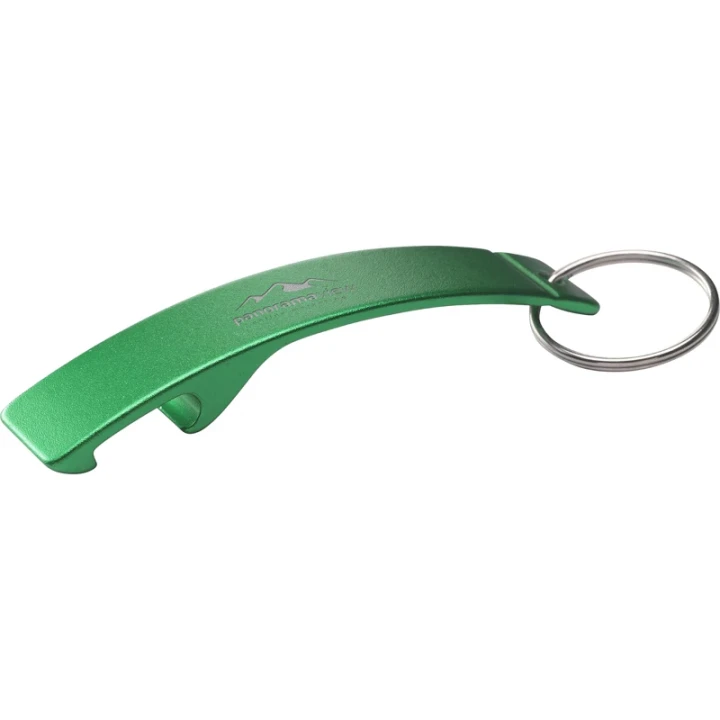 Recycled aluminium bottle opener keyring