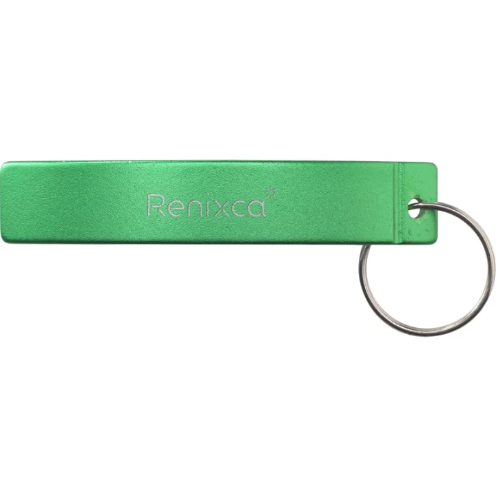 Recycled aluminium bottle opener keyring