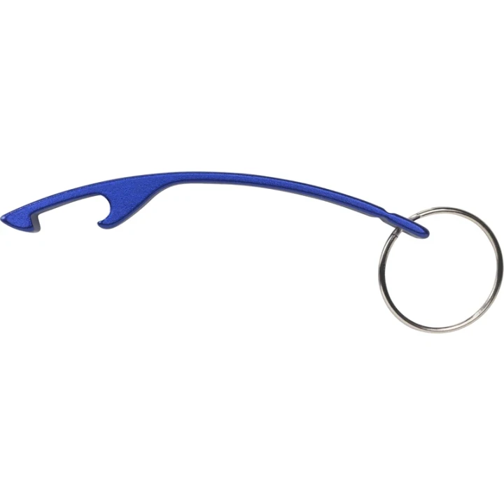 Recycled aluminium bottle opener keyring