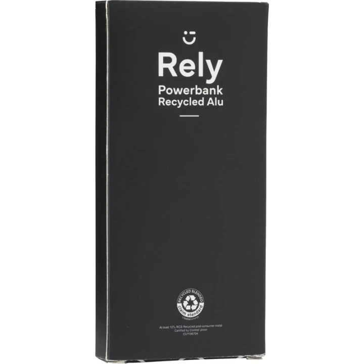 Recycled aluminium power bank 10,000mAh