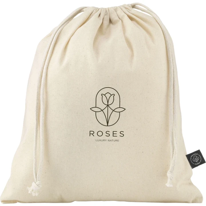 Recycled cotton gift pouch 150gsm/4.4oz