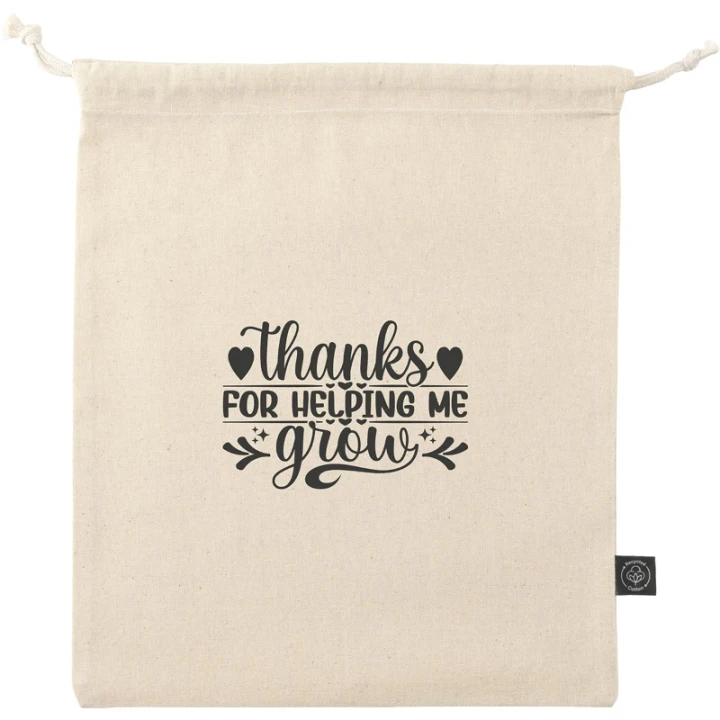 Recycled cotton gift pouch 150gsm/4.4oz