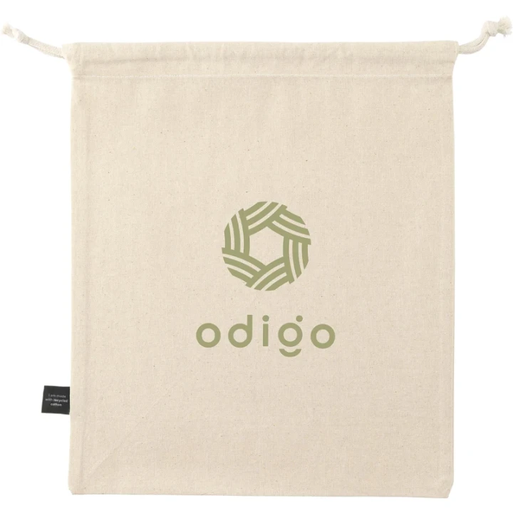 Recycled cotton gift pouch 150gsm/4.4oz