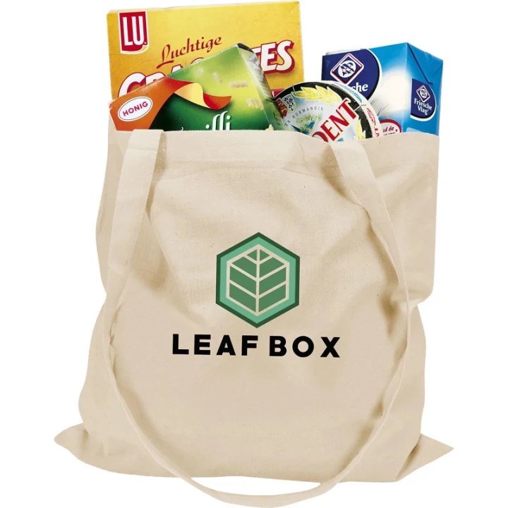Cotton shopping bag with long handles 100gsm/2.9oz