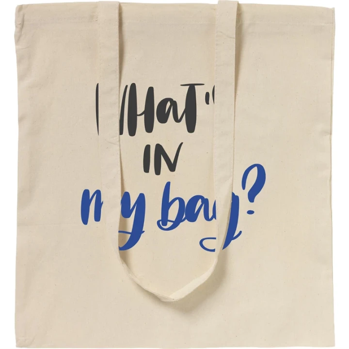 Cotton shopping bag with long handles 100gsm/2.9oz