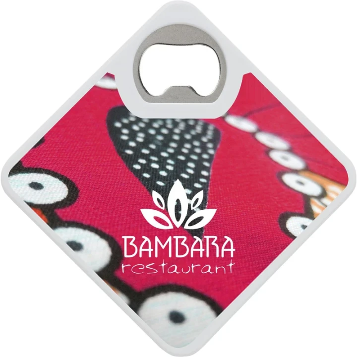 Coaster & bottle opener