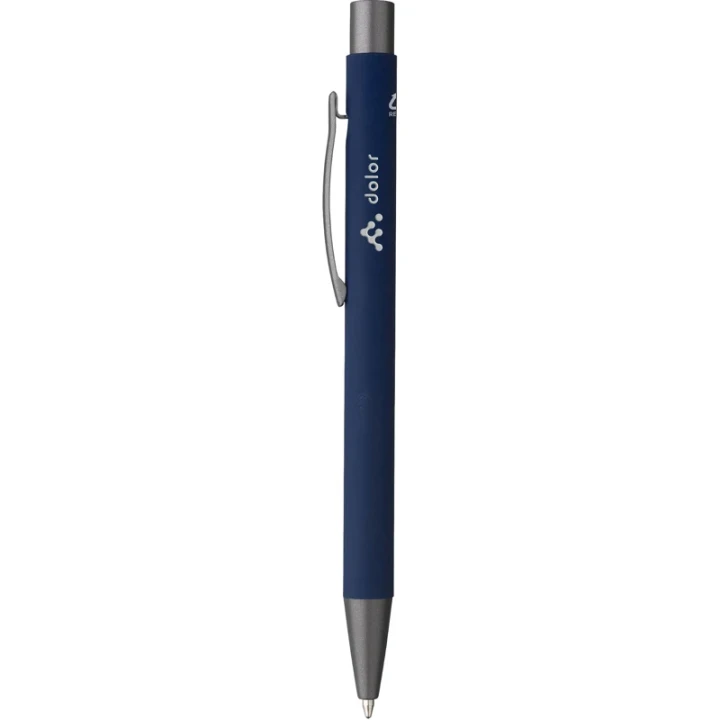 Soft touch recycled aluminium ballpen