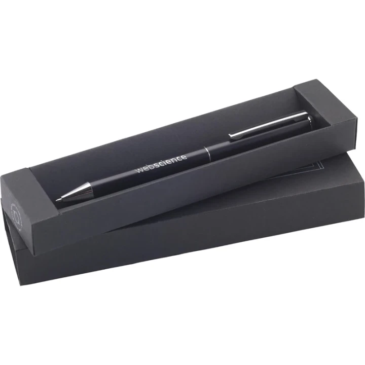 Recycled aluminium pen in a gift box