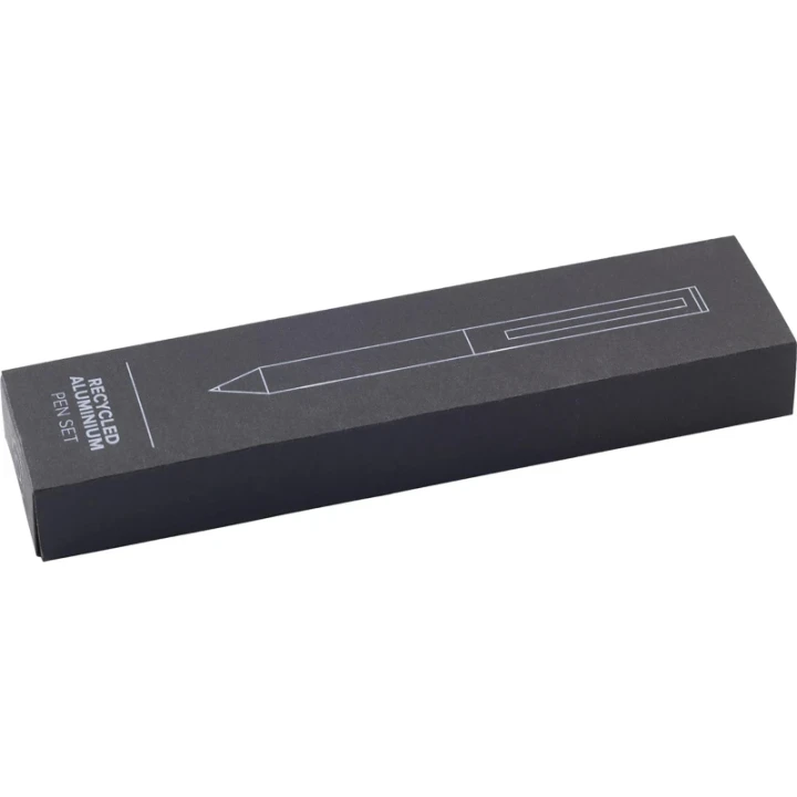 Recycled aluminium pen in a gift box