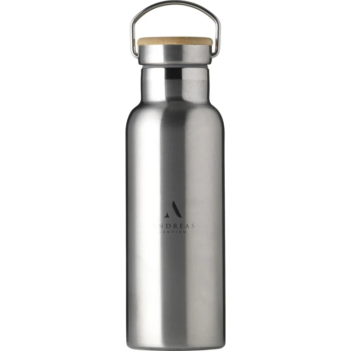 Recycled stainless steel double walled bottle 500ml