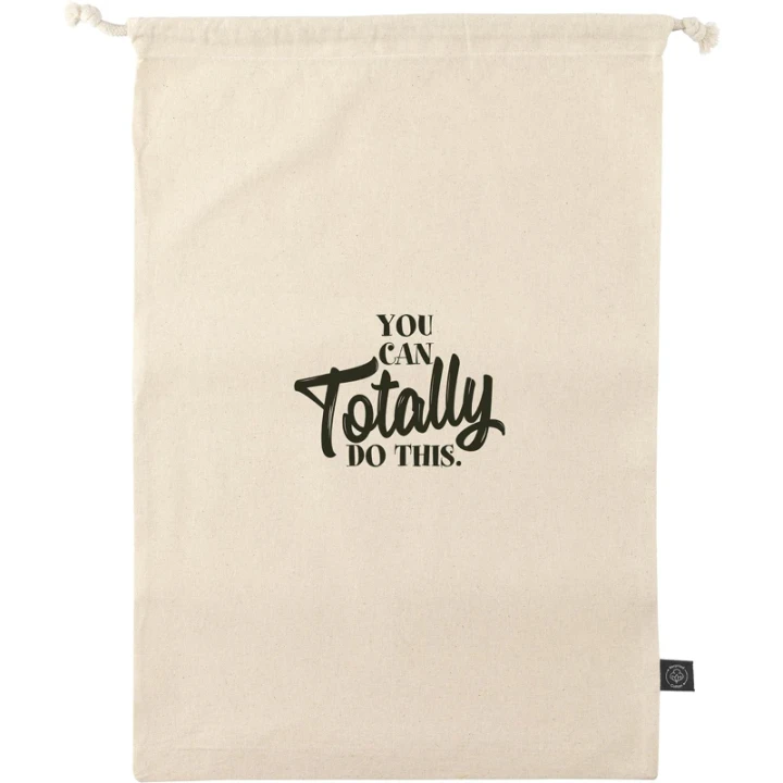 Recycled cotton gift pouch 150gsm/4.42 oz