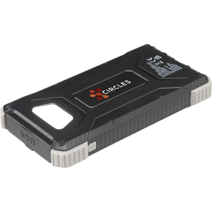 Recycled ABS solar power bank 10,000mAh