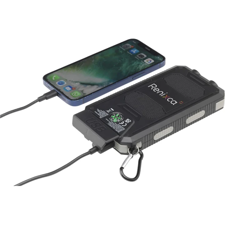 Recycled ABS solar power bank 8,000mAh