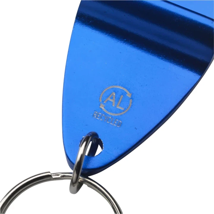 Recycled aluminium bottle opener keyring